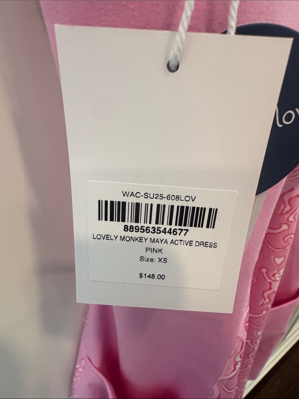 Roller Rabbit Pink Mini Dress with Playful Monkey Print - Picture 7 of 7
